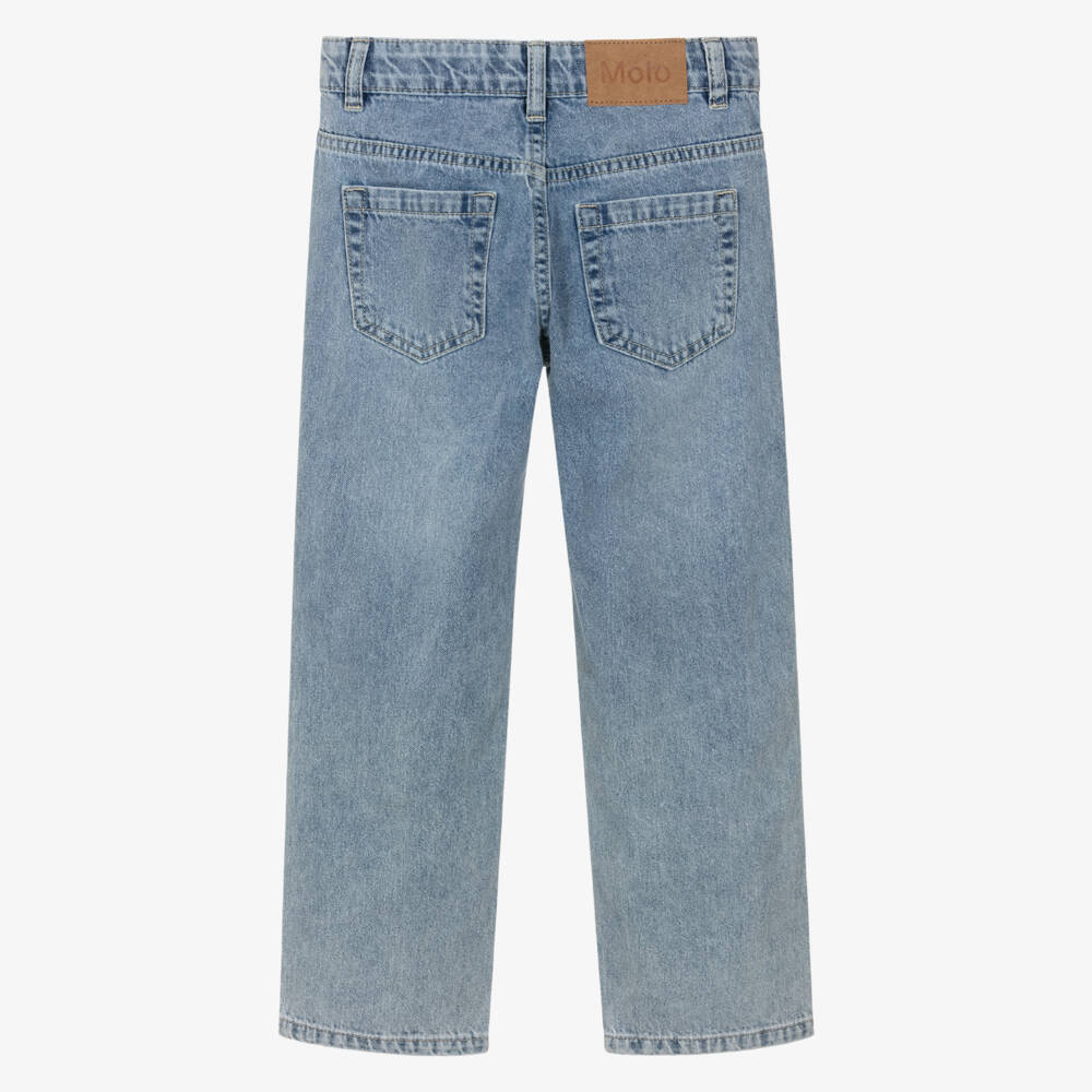 Molo-Boys Vintage Blue Denim Regular Fit Jeans | Childrensalon