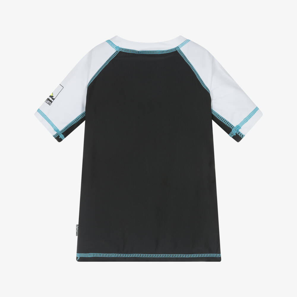 Molo-Boys White & Blue Ocean Swim Top (UPF50+) | Childrensalon