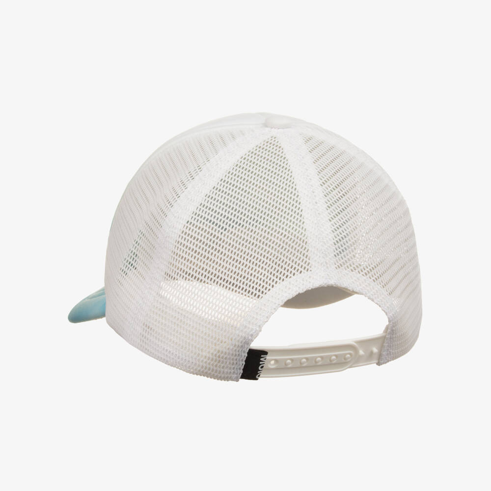 Molo-Boys White & Blue Wave Print Cap | Childrensalon