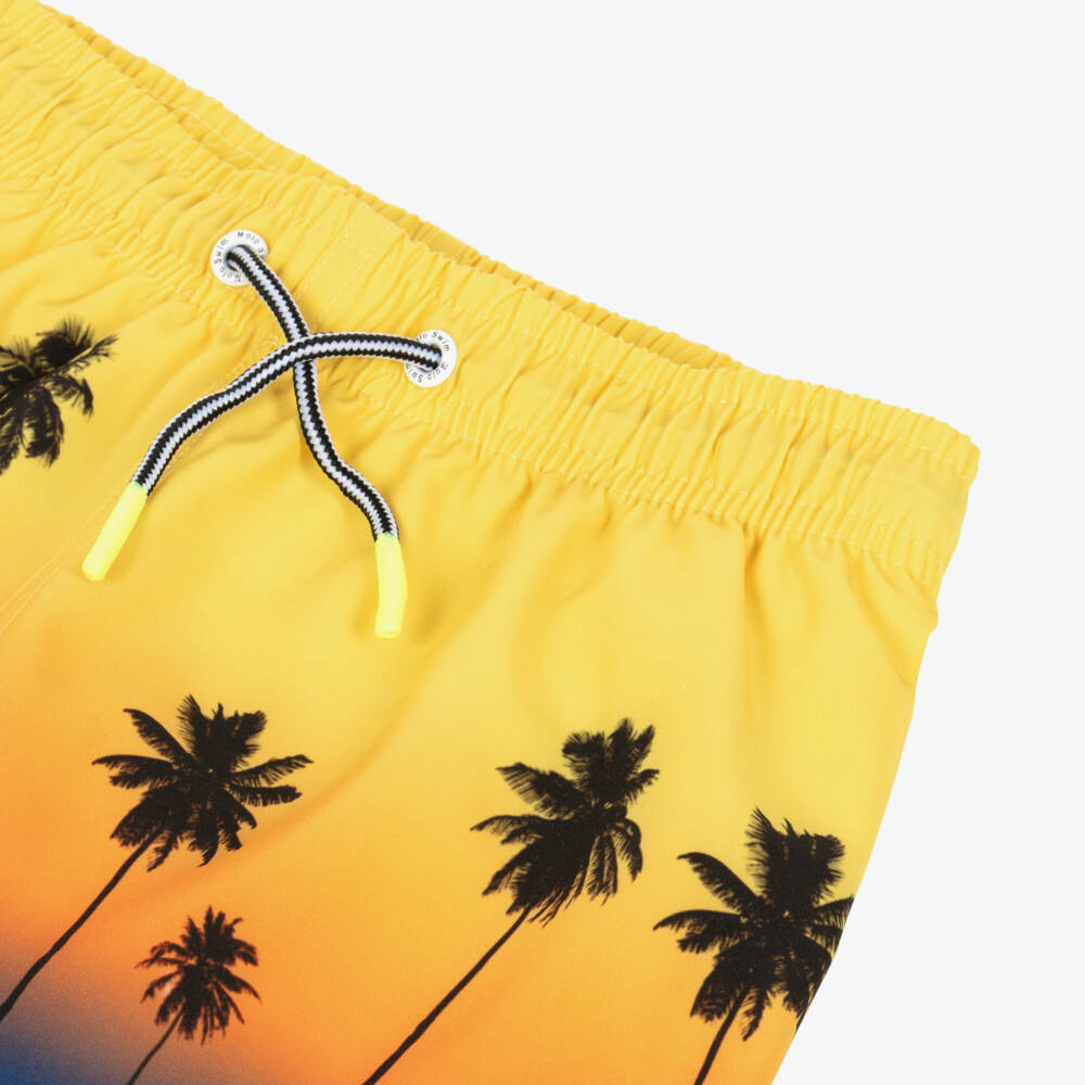 Molo-Boys Yellow Sunset Swim Shorts (UPF50+) | Childrensalon