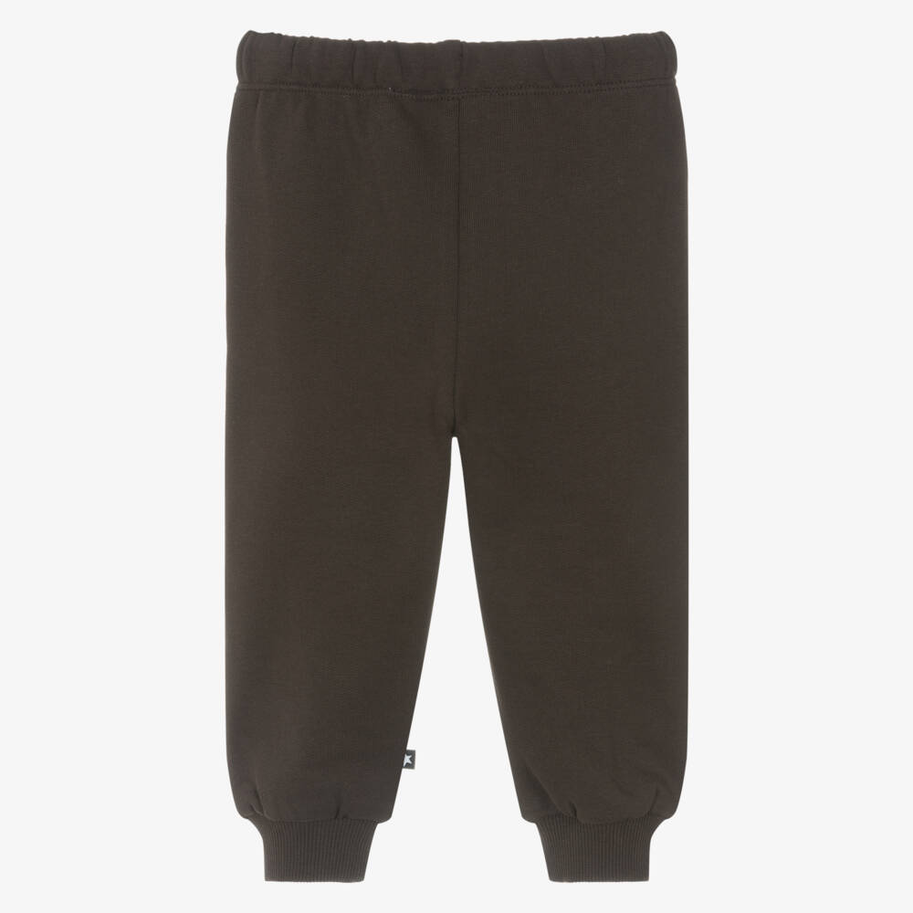 Molo-Brown Organic Cotton Teddy Bear Joggers | Childrensalon