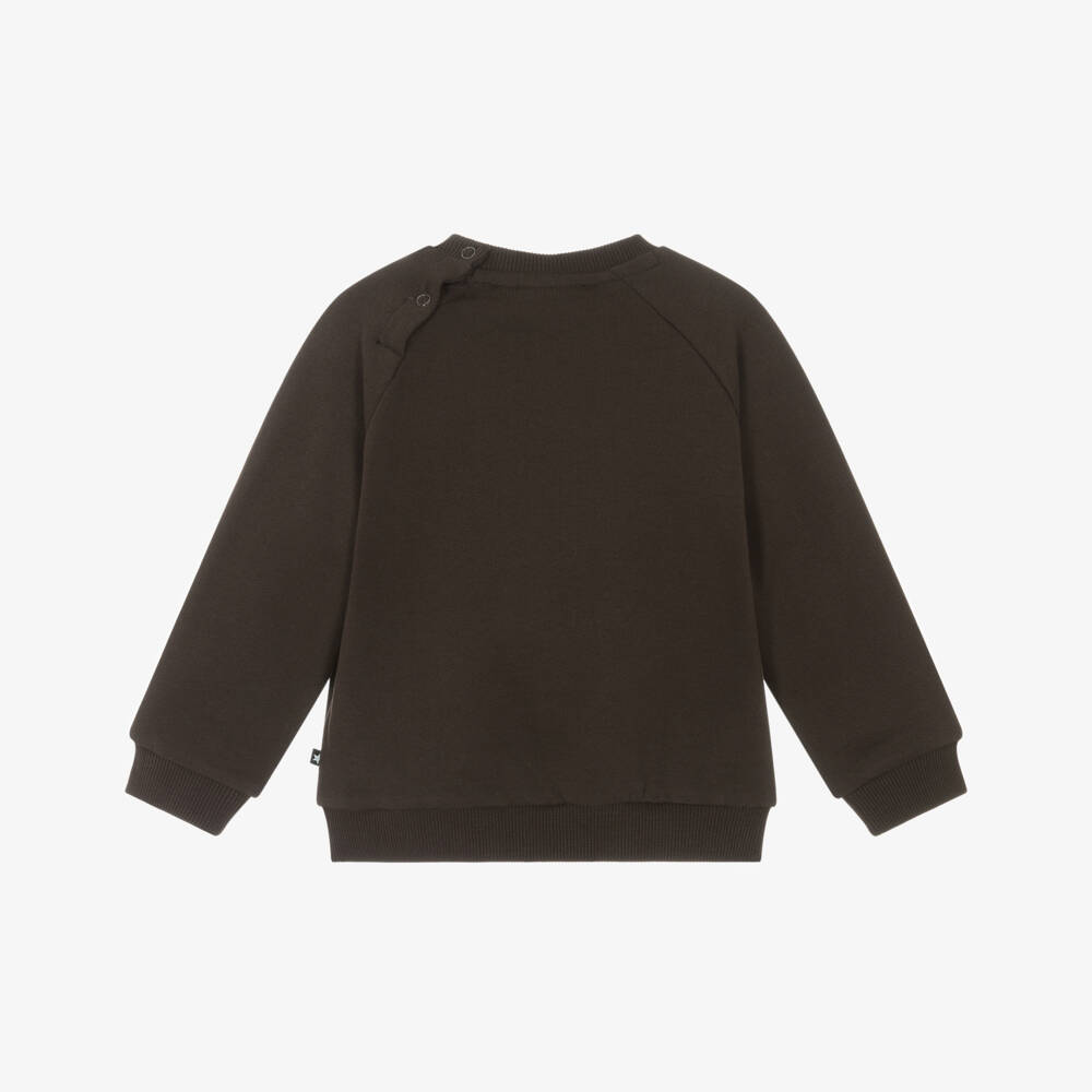 Molo-Свитшот коричневый из органического хлопка с мишкой | Childrensalon