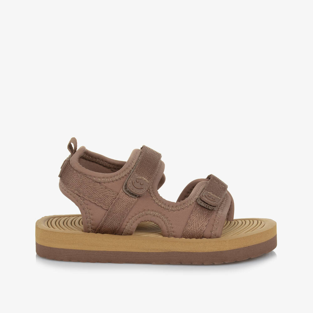 Molo-Brown Velcro Foam Sandals | Childrensalon