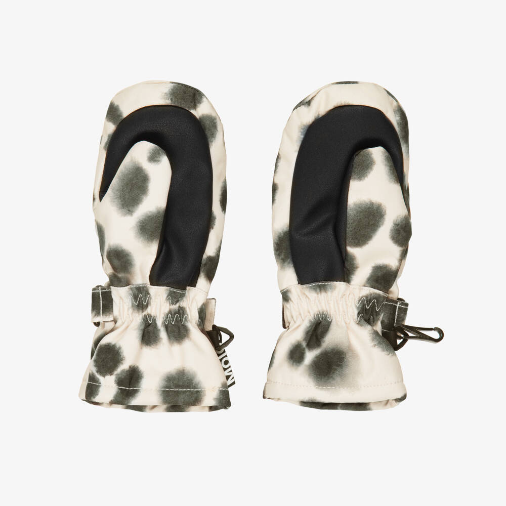 Molo-قفازات تزلج بنقشة الفهد لون بيج للبنات  | Childrensalon