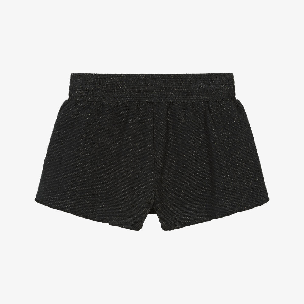 Molo-Girls Black Glitter Swim Shorts (UPF50+) | Childrensalon