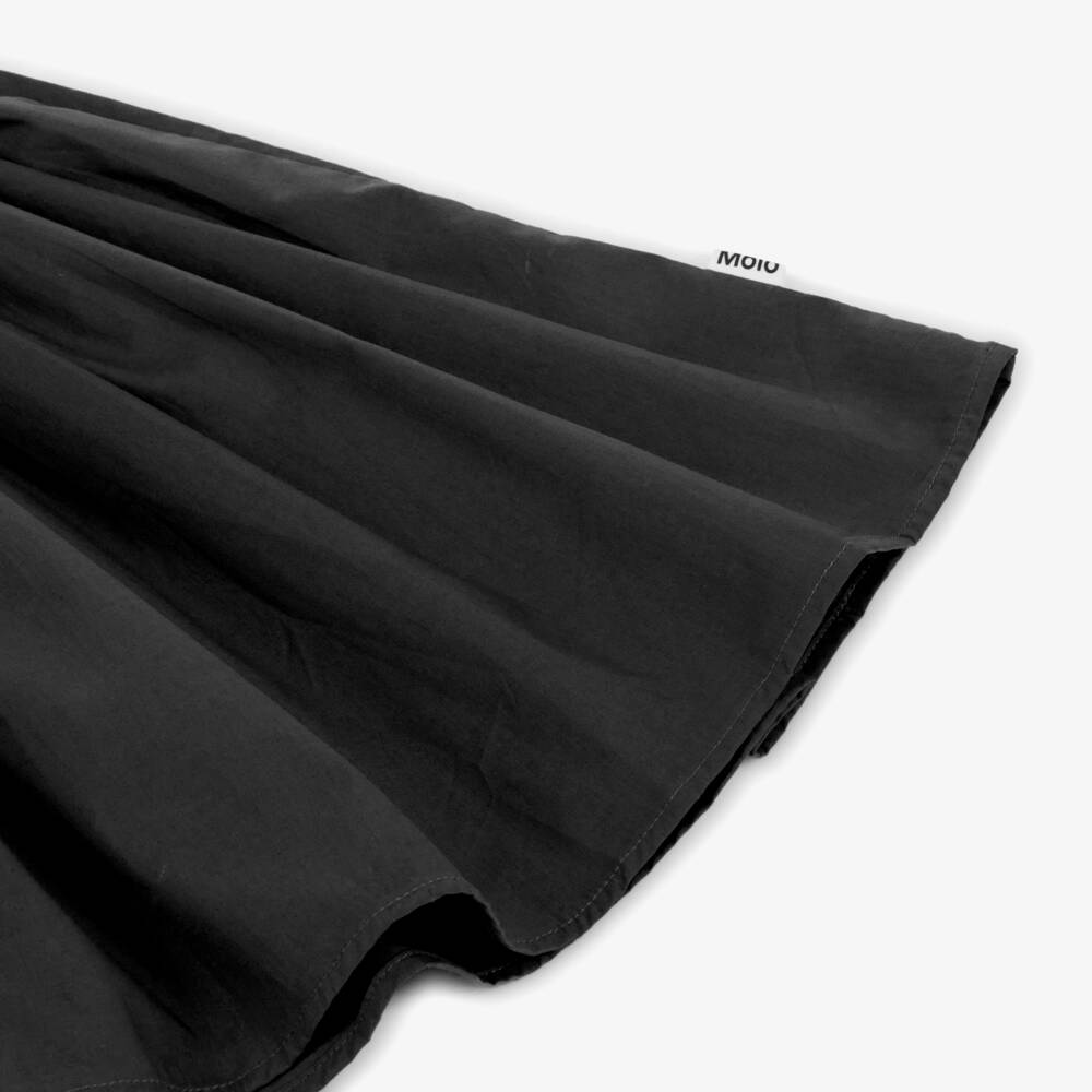 Molo-فستان قطن عضوي لون أسود | Childrensalon