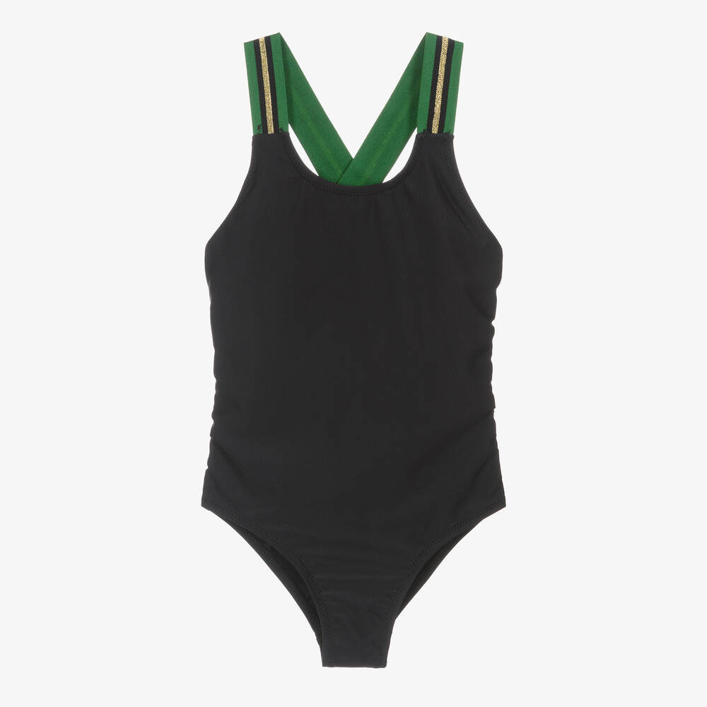 Molo-Girls Black Swimsuit (UPF50+) | Childrensalon