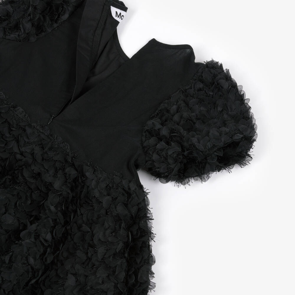 Molo-Girls Black Tulle Petal Dress | Childrensalon