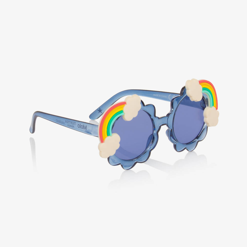 Molo-Girls Blue Rainbow Sunglasses (UVA/UVB) | Childrensalon