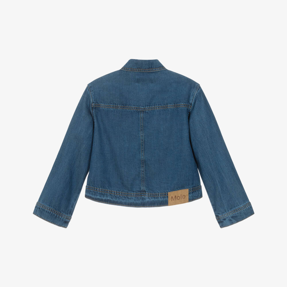 Molo-Куртка джинсовая из тенсела синяя для девочек | Childrensalon