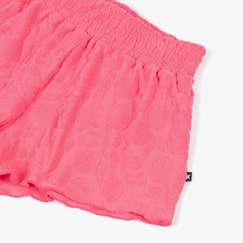 Molo-Girls Bright Pink Jacquard Fruit Swim Shorts (UPF50+) | Childrensalon