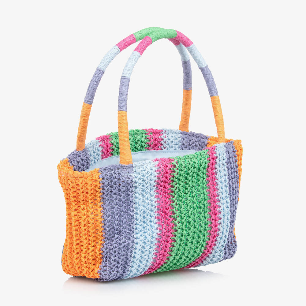 Molo-حقيبة قش مقلمة بألوان متعددة (29 سم) | Childrensalon