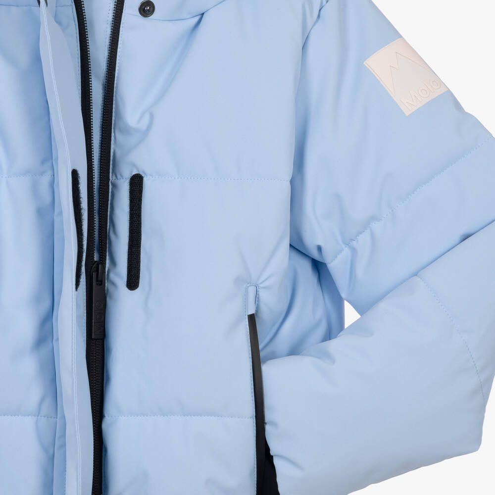 Molo-Girls Ice Blue High Performance Technical Ski Jacket | Childrensalon
