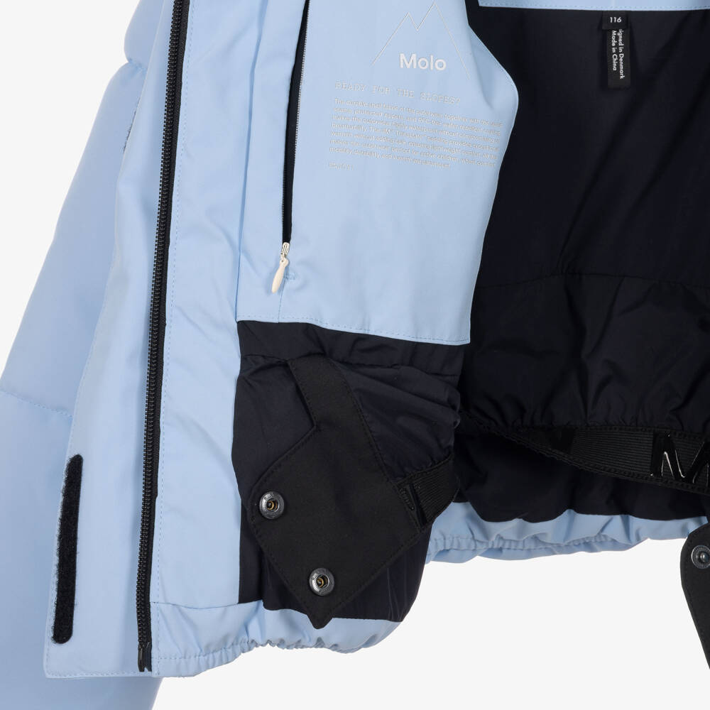 Molo-Girls Ice Blue High Performance Technical Ski Jacket | Childrensalon