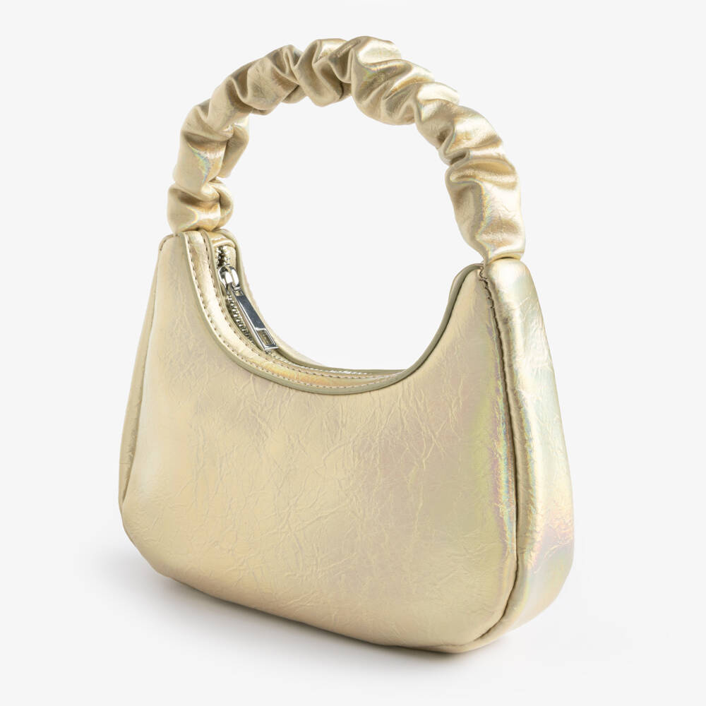 Molo-Girls Iridescent Gold Handbag (21cm) | Childrensalon