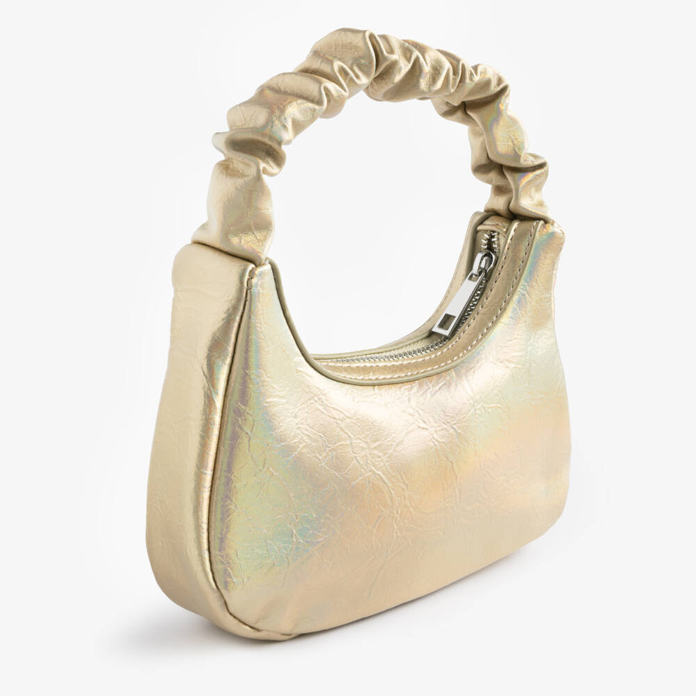 Molo-Girls Iridescent Gold Handbag (21cm) | Childrensalon