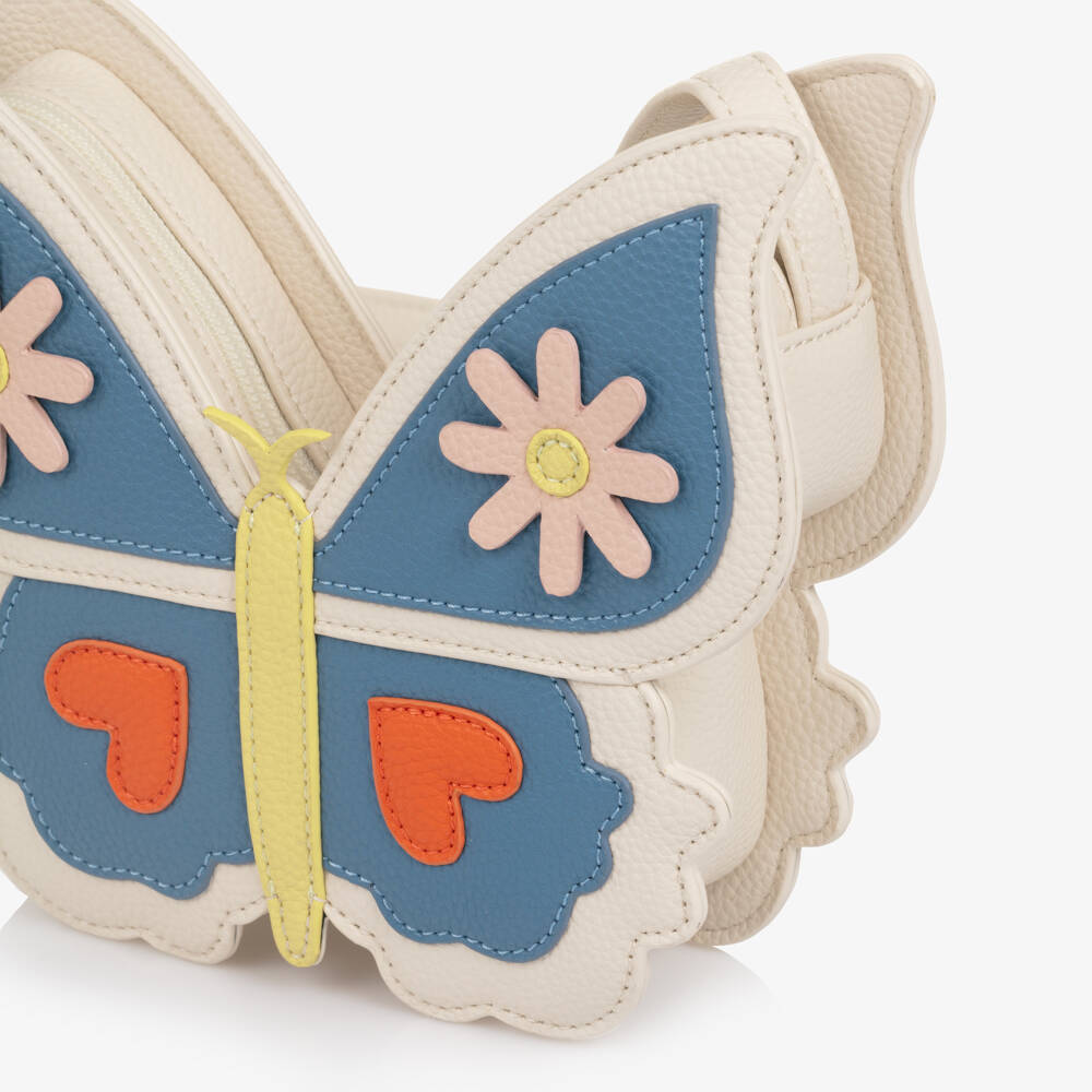 Molo-Сумка-бабочка из кремово-синей искусственной кожи для девочек (21см) | Childrensalon