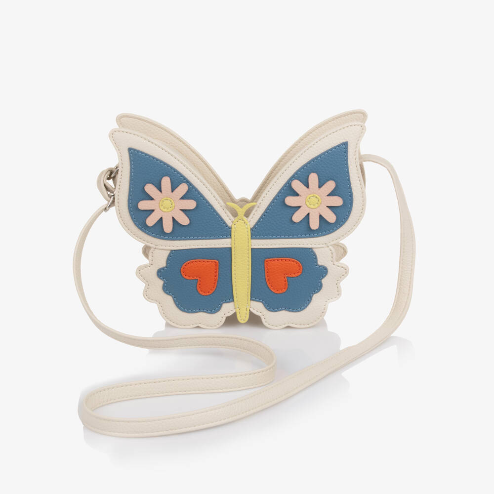 Molo-Сумка-бабочка из кремово-синей искусственной кожи для девочек (21см) | Childrensalon