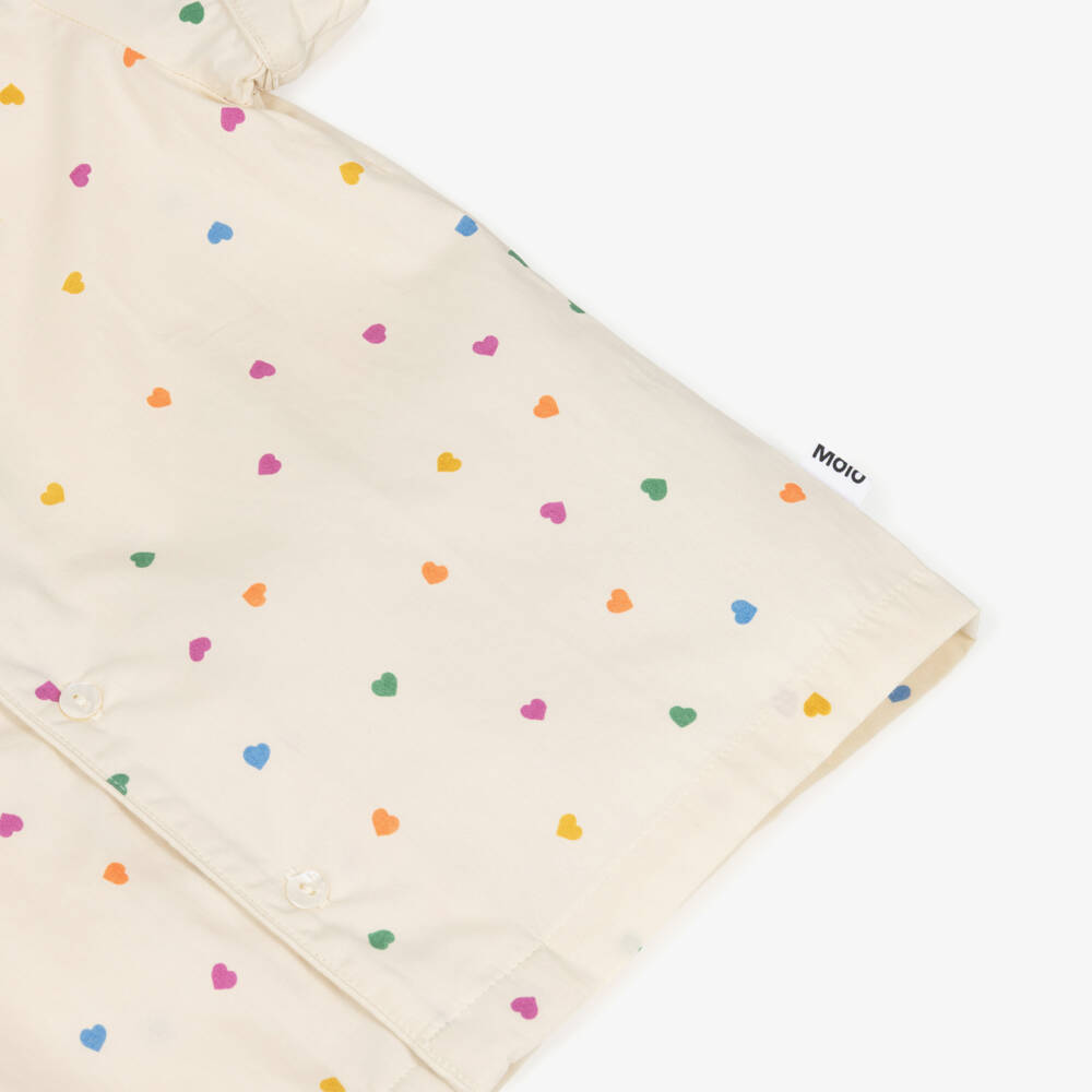 Molo-بيجاما بطبعة قلوب لون عاجي للبنات  | Childrensalon