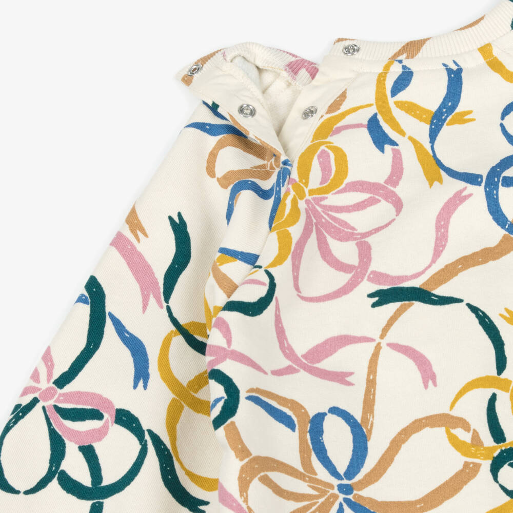 Molo-سويتشيرت قطن لون رمادي للبنات الرضع | Childrensalon