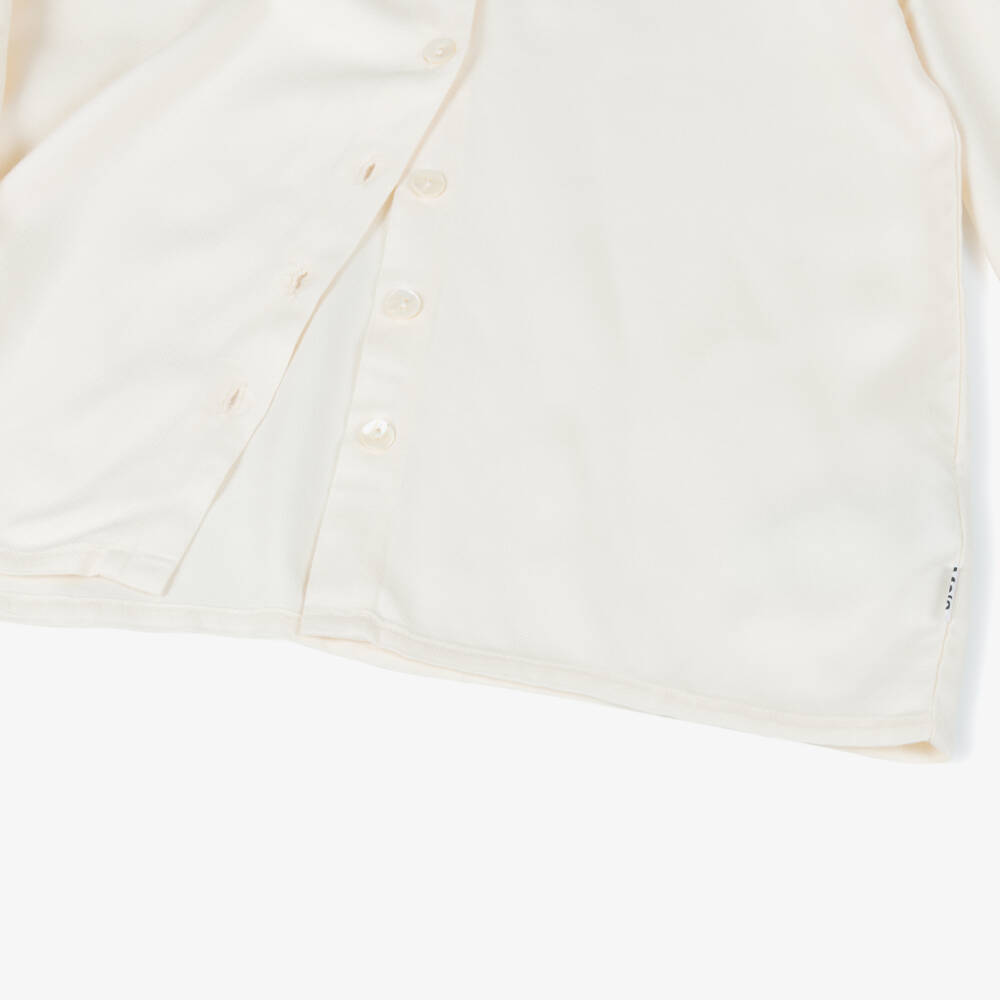 Molo-Girls Ivory Frilled Collar Blouse | Childrensalon