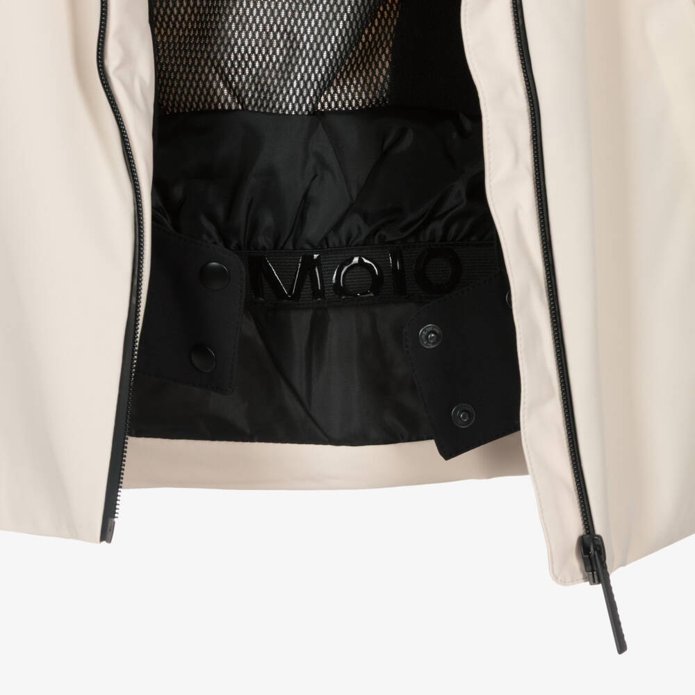 Molo-Girls Ivory Technical Ski Jacket | Childrensalon