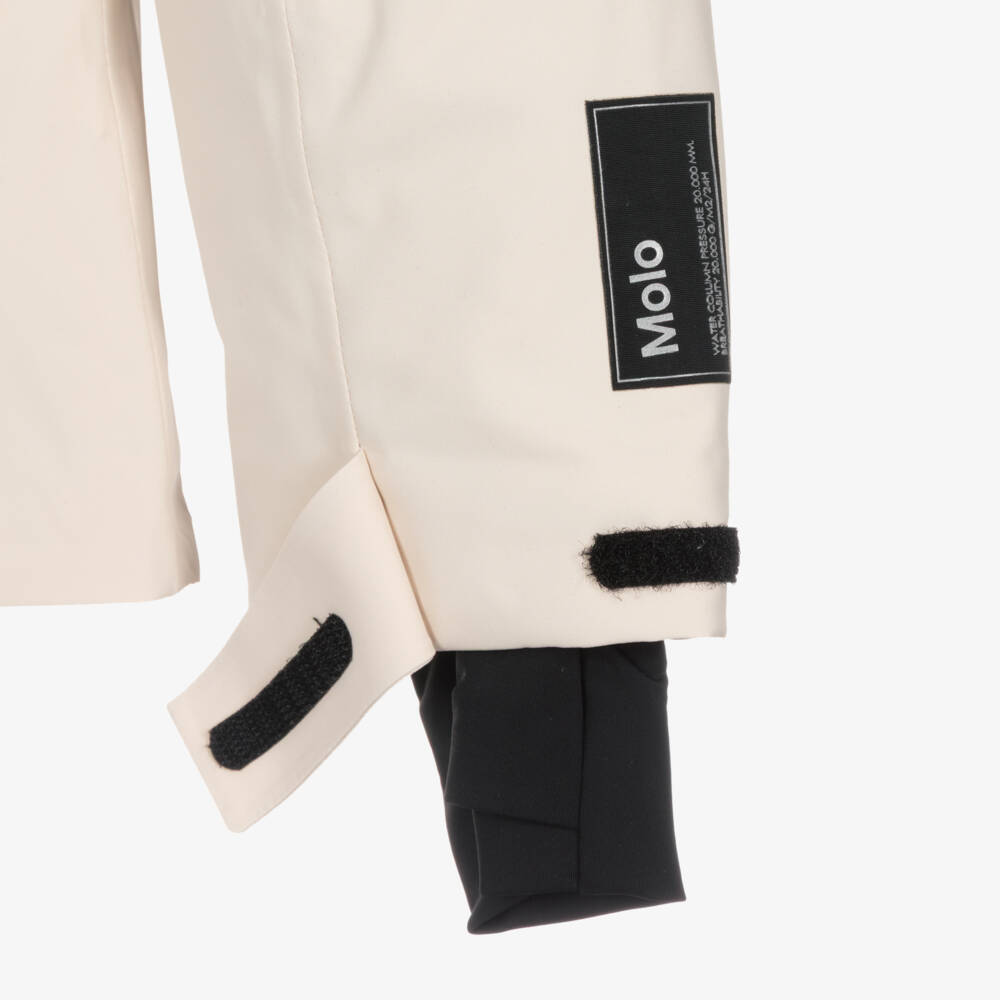 Molo-Girls Ivory Technical Ski Jacket | Childrensalon