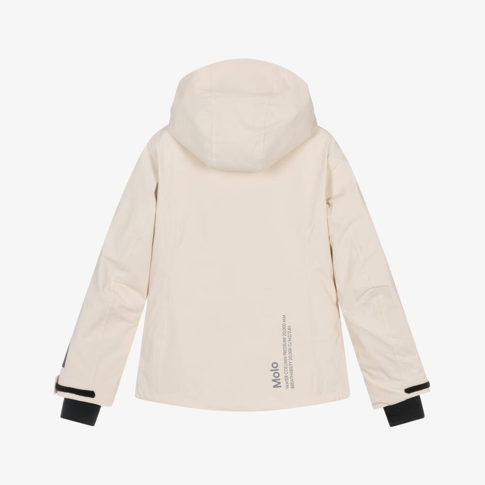 Molo-Girls Ivory Technical Ski Jacket | Childrensalon