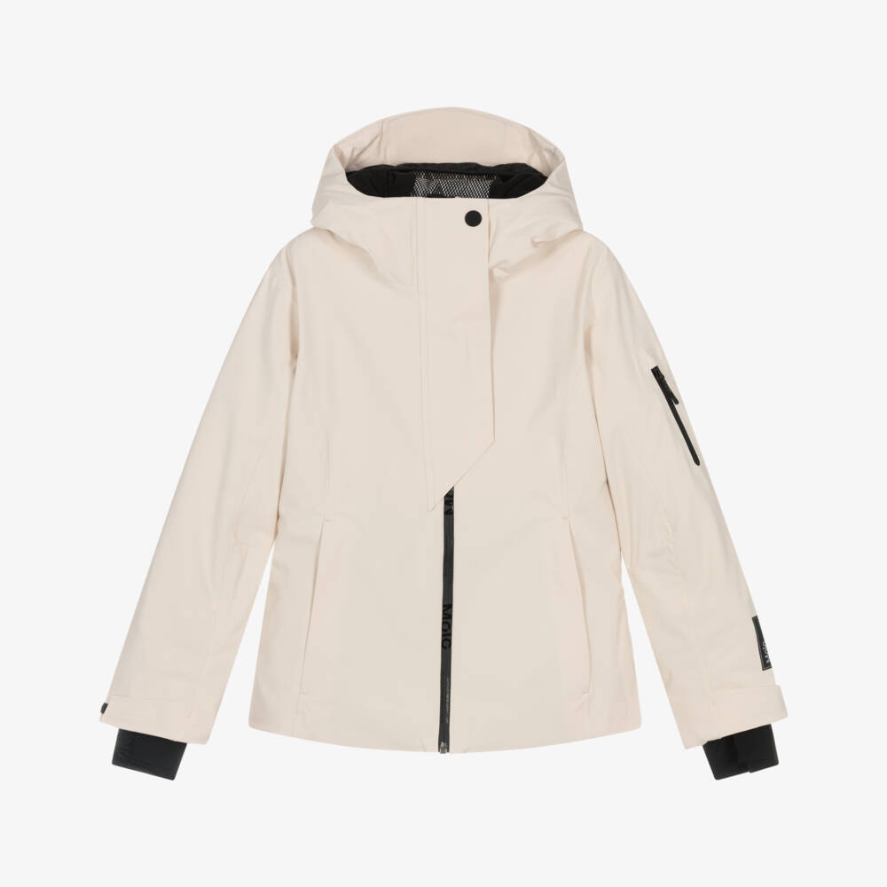 Molo-Girls Ivory Technical Ski Jacket | Childrensalon