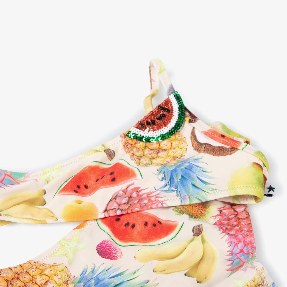 Molo-Girls Ivory Tropical Fruit Bikini (UPF50+) | Childrensalon