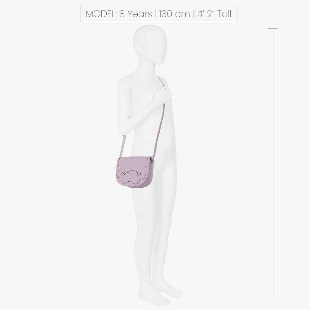 Molo-Girls Lilac Faux Leather Shoulder Bag (18cm) | Childrensalon