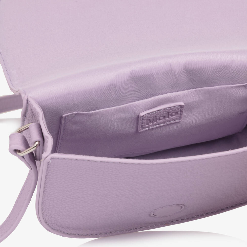 Molo-Girls Lilac Faux Leather Shoulder Bag (18cm) | Childrensalon