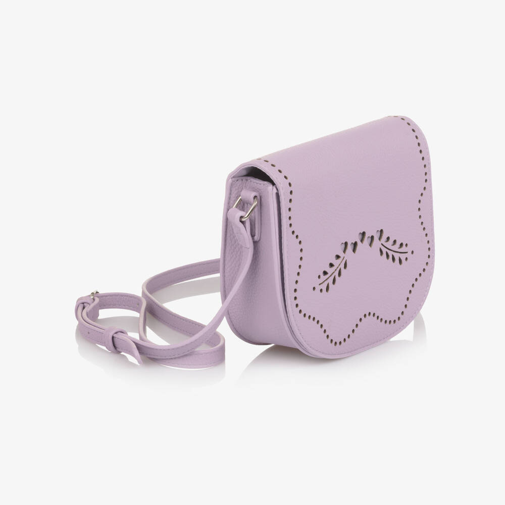 Molo-Girls Lilac Faux Leather Shoulder Bag (18cm) | Childrensalon