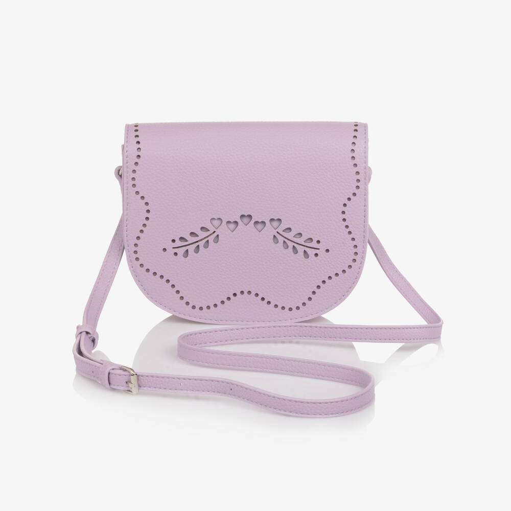 Molo-Girls Lilac Faux Leather Shoulder Bag (18cm) | Childrensalon