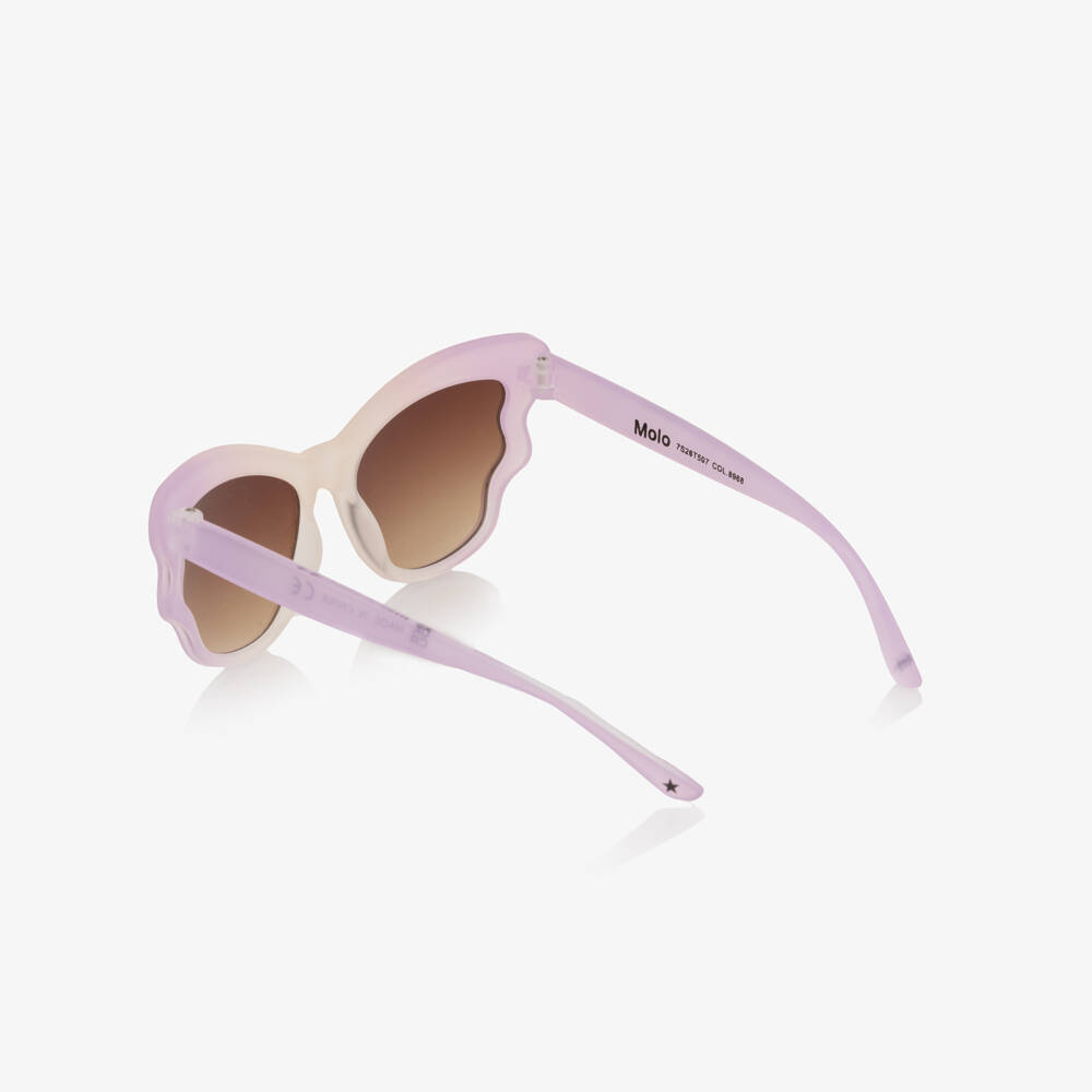 Molo-Girls Lilac Pink Butterfly Sunglasses (UVA/UVB) | Childrensalon