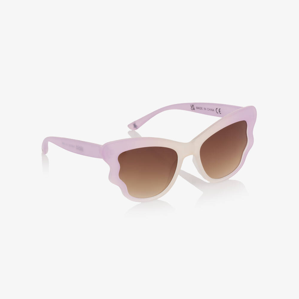 Molo-Girls Lilac Pink Butterfly Sunglasses (UVA/UVB) | Childrensalon