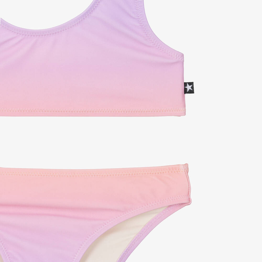 Molo-Girls Lilac & Pink Ombré Bikini (UPF50+) | Childrensalon
