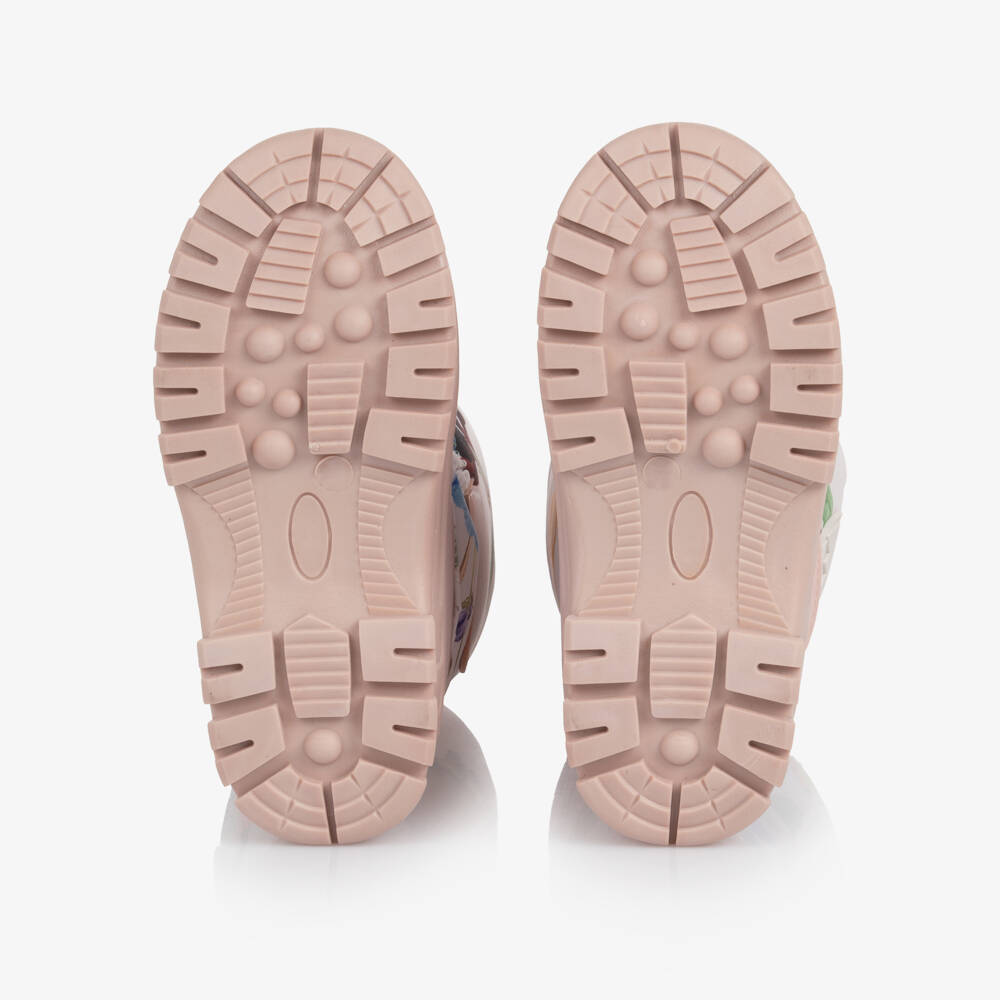 Molo-Girls Lilac Pink Wildflower Print Snow Boots | Childrensalon