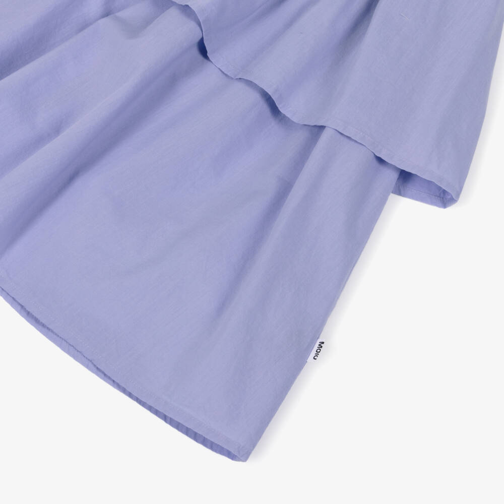 Molo-Girls Lilac Tiered Cotton Skirt | Childrensalon