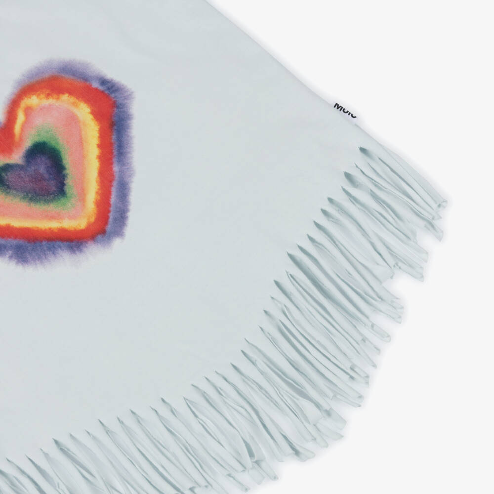 Molo-Girls Pale Blue Rainbow Heart Sleeveless Top | Childrensalon