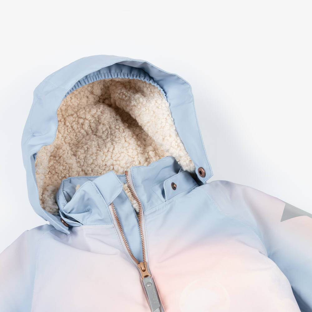 Molo-Girls Pale Pink & Blue Pegasus Snowsuit | Childrensalon