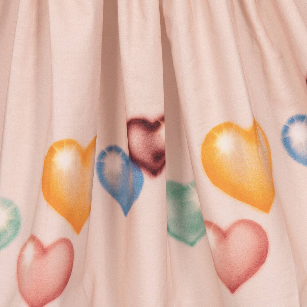 Molo-Girls Pale Pink Heart Print Skirt | Childrensalon