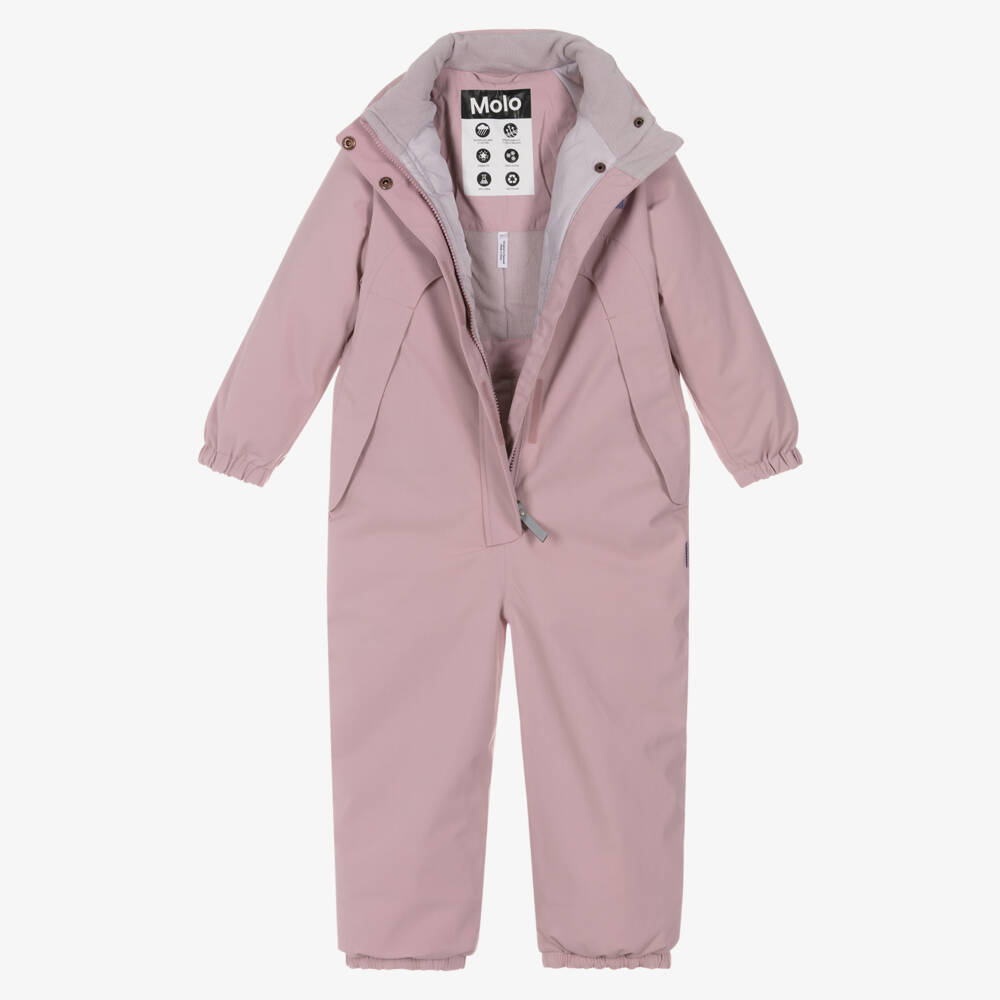 Molo-Зимний комбинезон розовый технический водонепроницаемый для девочек | Childrensalon