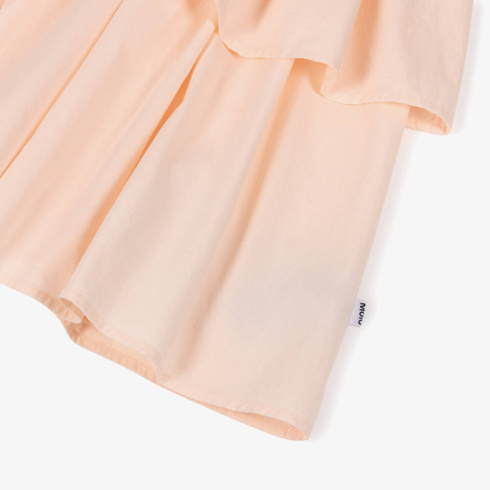 Molo-Girls Pale Pink Tiered Cotton Skirt | Childrensalon