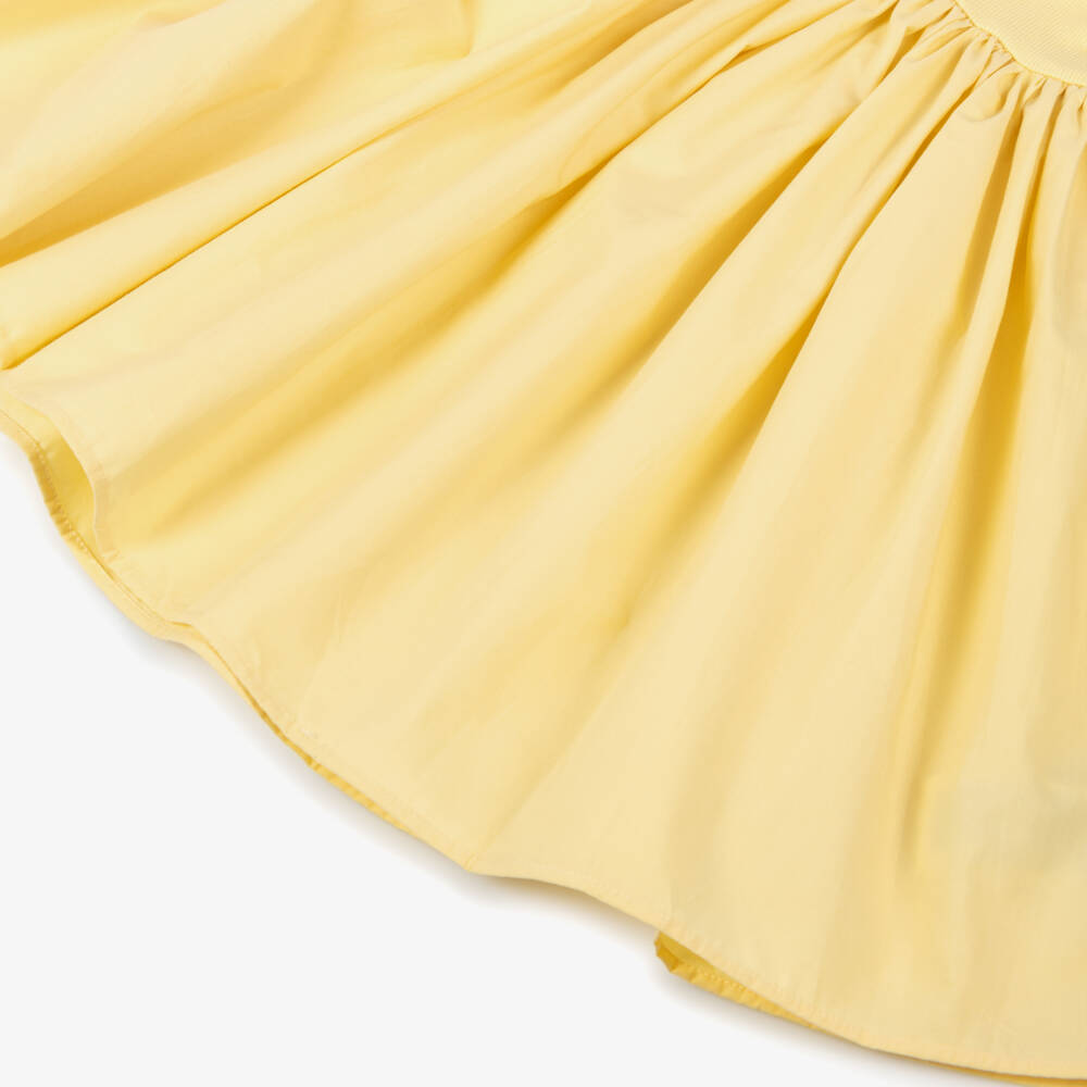 Molo-Girls Pastel Yellow Organic Cotton Dress | Childrensalon