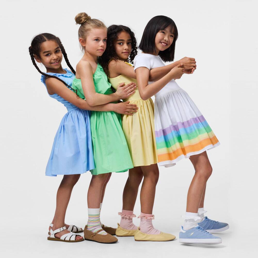 Molo-Girls Pastel Yellow Organic Cotton Dress | Childrensalon