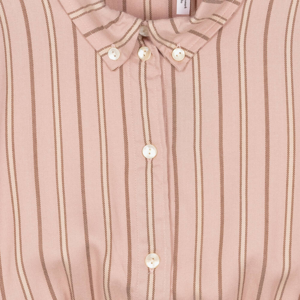 Molo-بلوزة مقلمة لون زهري وبيج للبنات | Childrensalon