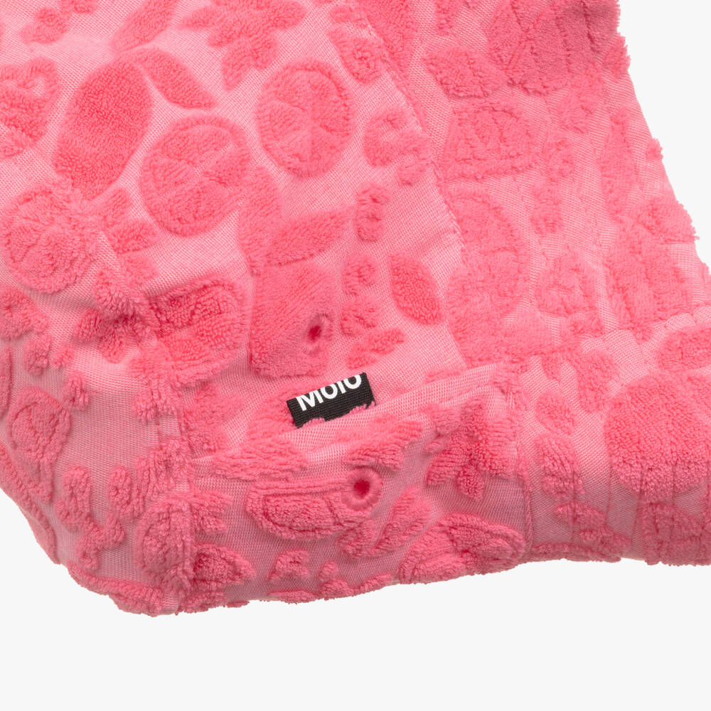 Molo-Girls Pink Cotton Jacquard Fruit Bucket Hat | Childrensalon