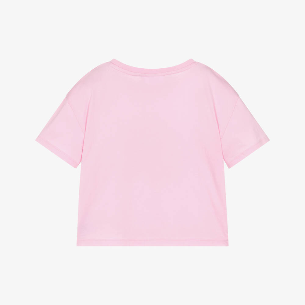 Molo-تيشيرت قطن مزين بترتر لون زهري للبنات | Childrensalon