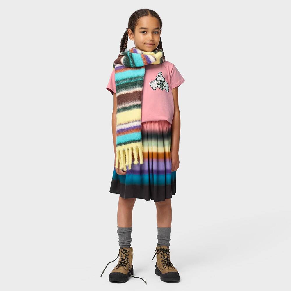 Molo-Girls Pink Cotton T-Shirt with Beaded Poodle | Childrensalon